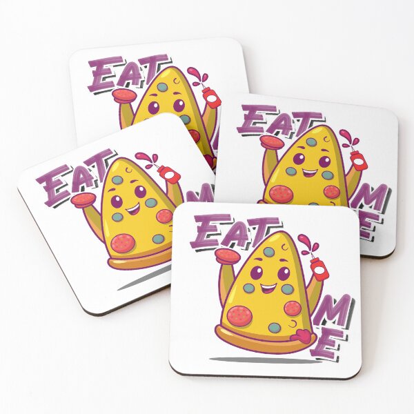 Item preview, Colorful Cartoon Slice of Pizza with Fun Expression Holding Toppings designed and sold by ELF11design.