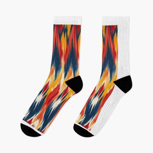 Item preview, Vibrant Sunset Ikat Seamless Pattern - Bohemian Tribal Textile Design designed and sold by Mondee Shop.