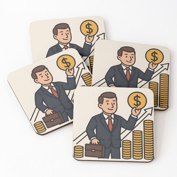 Item preview, Businessman Achieving Financial Success and Growth designed and sold by Amr Siam.