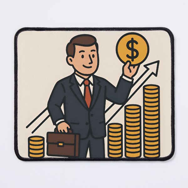 Item preview, Businessman Achieving Financial Success and Growth designed and sold by Amr Siam.