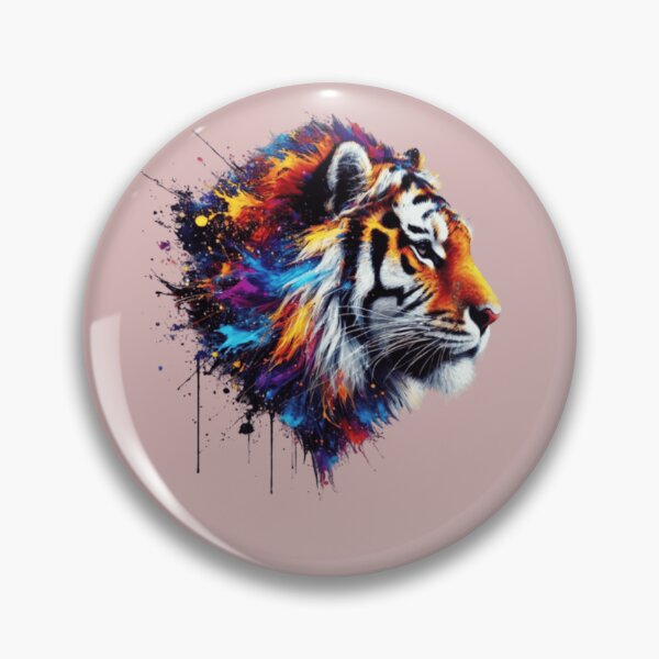 Item preview, Majestic Splash Tiger – Vibrant Abstract Watercolor Feline Art designed and sold by MoodCircuit.