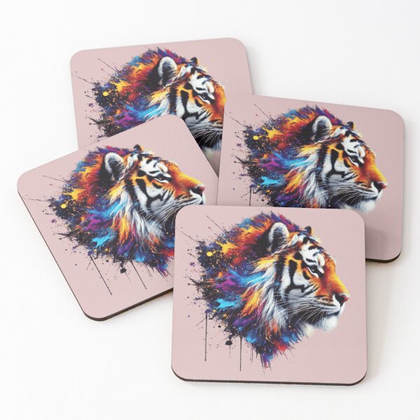 Item preview, Majestic Splash Tiger – Vibrant Abstract Watercolor Feline Art designed and sold by MoodCircuit.