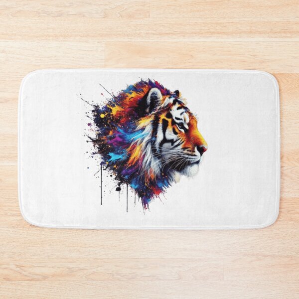 Item preview, Majestic Splash Tiger – Vibrant Abstract Watercolor Feline Art designed and sold by MoodCircuit.
