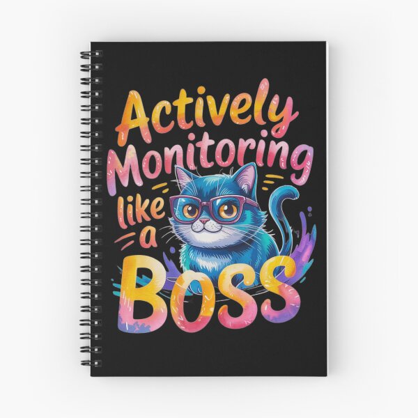 Item preview, Actively Monitoring Like A Boss Funny Cat Teacher designed and sold by FurrFunPrints.
