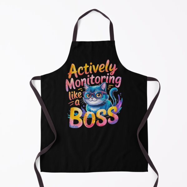 Item preview, Actively Monitoring Like A Boss Funny Cat Teacher designed and sold by FurrFunPrints.