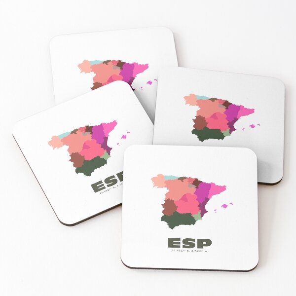 Item preview, Mapa colorido de España - Arte minimalista moderno de España designed and sold by CartoPrints.