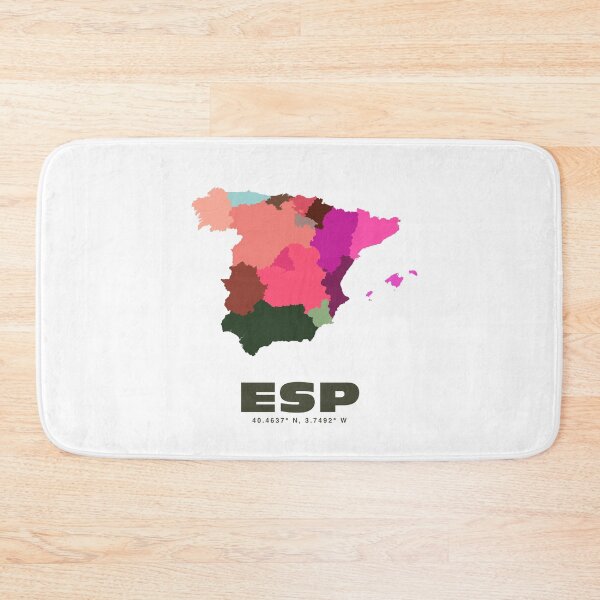 Item preview, Colorful Spain Map - Modern Minimalist Spain Art designed and sold by CartoPrints.