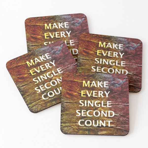 Item preview, Make Every Single Second Count, Inspirational Text Art designed and sold by NickDedidis.