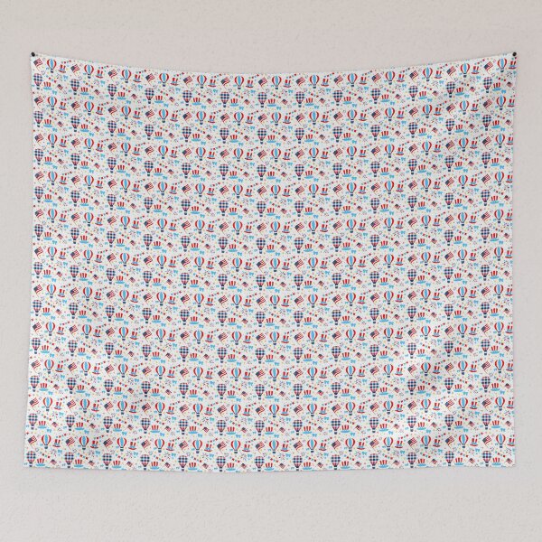 Item preview, Hot Air Balloon Patriotic 4th of July Independence Day Seamless pattern designed and sold by Sunnyneststudio.