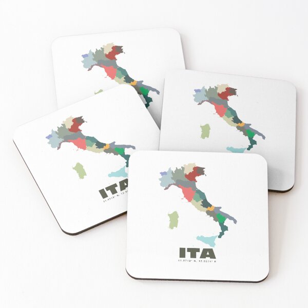 Item preview, Colorful Italy Map - Modern Minimalist Italy Art designed and sold by CartoPrints.