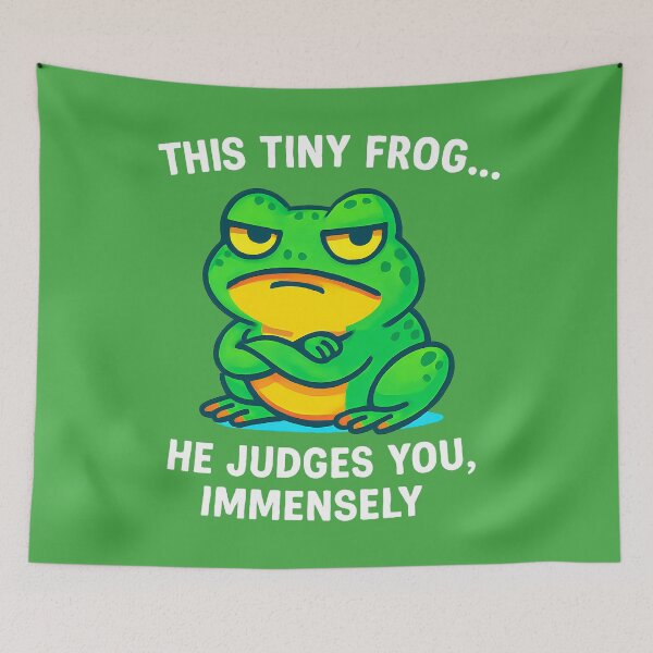 Item preview, judgy frog designed and sold by TSQ.