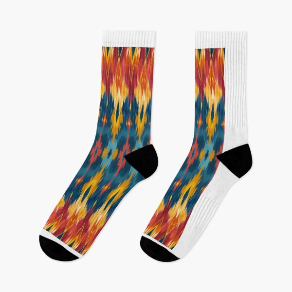 Item preview, Vivid Boho Ikat Seamless Pattern - Sunset Tones and Tribal Textures designed and sold by Mondee Shop.