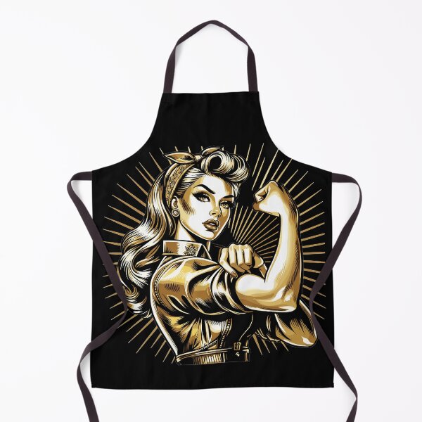 Item preview, Strong Woman Golden Rockabilly Style Gold Gift designed and sold by Pineapple-Tree.