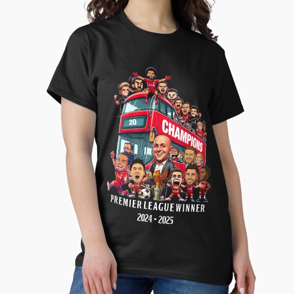 Vista previa del artículo con la obra «Desfile de autobuses de los campeones del Liverpool | ganadores de la Premier League», diseñado y vendido por Astha Warna.