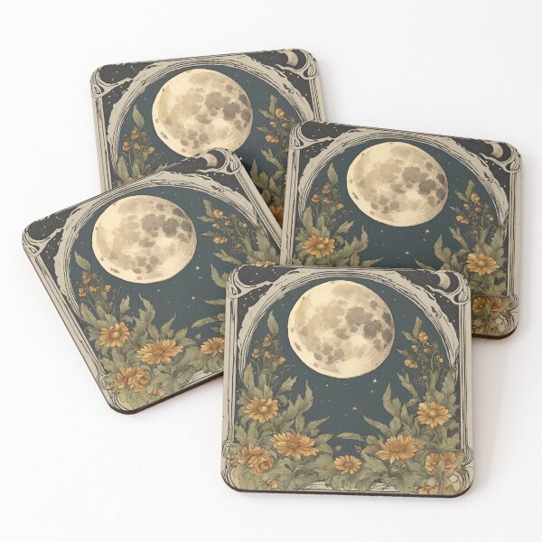 Item preview, Tarot Inspired Moon illustration designed and sold by YoungbearCo.