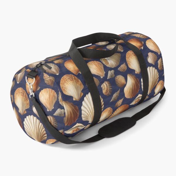 Item preview, A Pattern of Clams on Dark Blue Sea Background | Marine Art designed and sold by UnhingedBird.