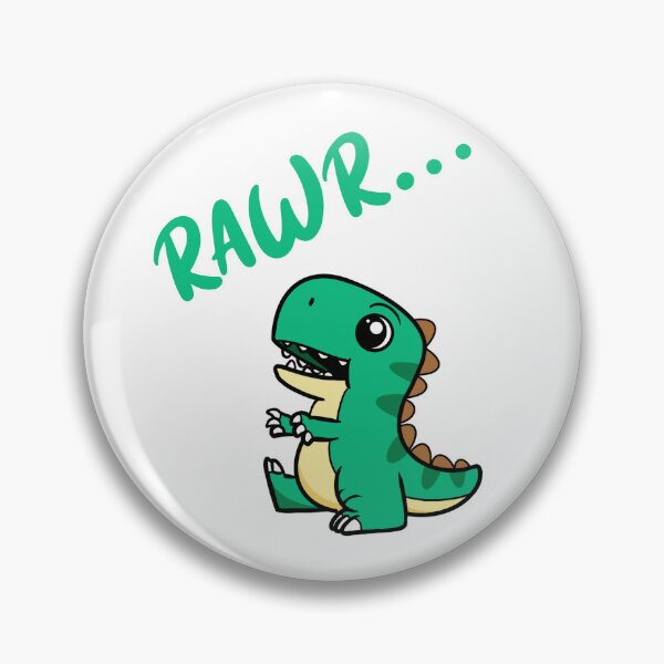 Item preview, Cute cartoon dinosaur with “RAWR...” speech bubble designed and sold by ToSaDesigns24.
