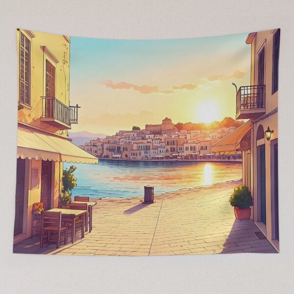 Item preview, Rethymno Old Town, Crete: Golden Hour Splendor designed and sold by LSVart.