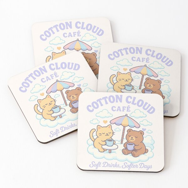 Item preview, Cotton Cloud Café Cute Pastel Animal Art designed and sold by Patternicity.