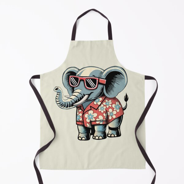 Item preview, Cool Elephant in Hawaiian Shirt and Sunglasses designed and sold by krisevansart.