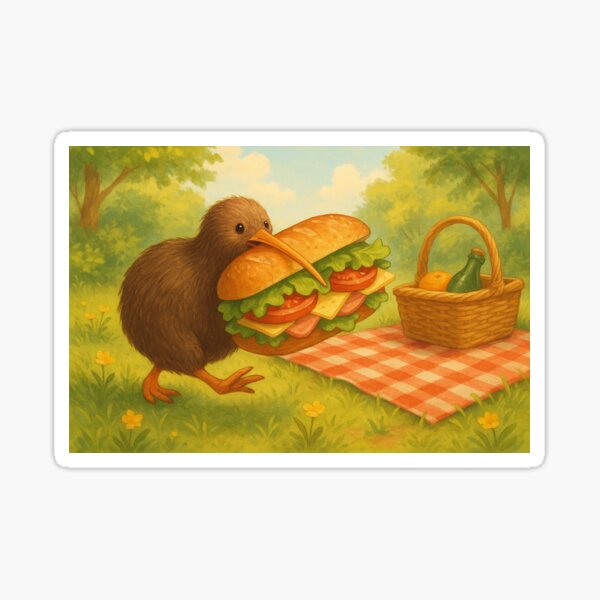 Item preview, The Great Kiwi Picnic Heist designed and sold by Mjonkey.