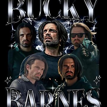 Artwork thumbnail, Bucky Barnes Thunderbolts Sebastian Stan Winter Soldier Avengers Superhero Captain America Movies Poster by HaloHop