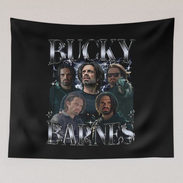 Item preview, Bucky Barnes Thunderbolts Sebastian Stan Winter Soldier Avengers Superhero Captain America Movies Poster designed and sold by HaloHop.
