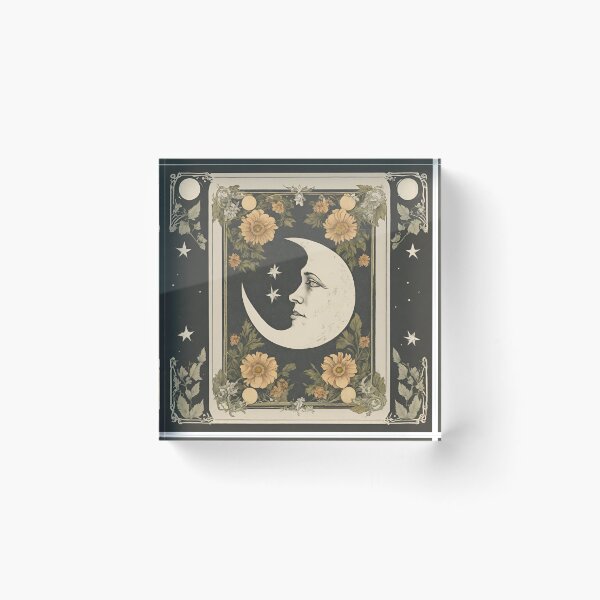 Item preview, Tarot Inspired Vintage Moon illustration designed and sold by YoungbearCo.