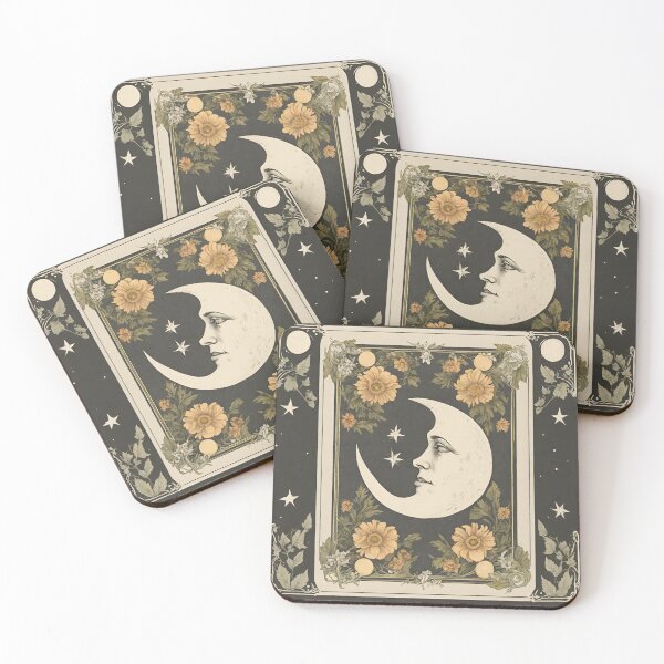 Item preview, Tarot Inspired Vintage Moon illustration designed and sold by YoungbearCo.