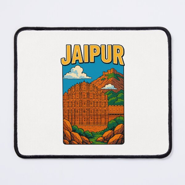 Item preview, Jaipur Hawa Mahal and Nahargarh Fort Rajasthan India designed and sold by Places On Earth.