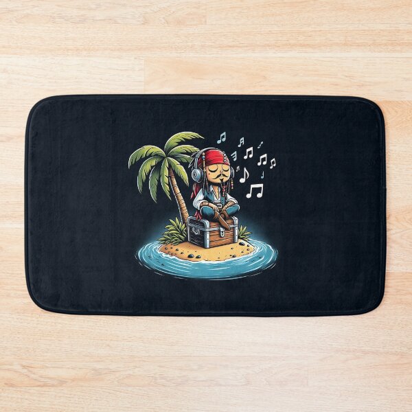 Item preview, Comical Illustration of the famous pirate Jack Sparrow chilling on an island designed and sold by sks-ai-artist.