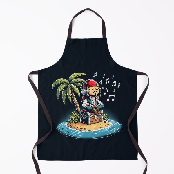 Item preview, Comical Illustration of the famous pirate Jack Sparrow chilling on an island designed and sold by sks-ai-artist.