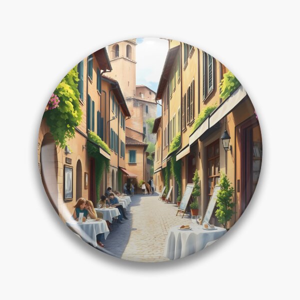 Item preview, San Gimignano: Old Town Street Café Charm designed and sold by LSVart.