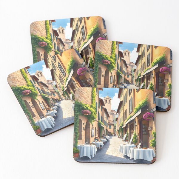 Item preview, San Gimignano: Old Town Street Café Charm designed and sold by LSVart.