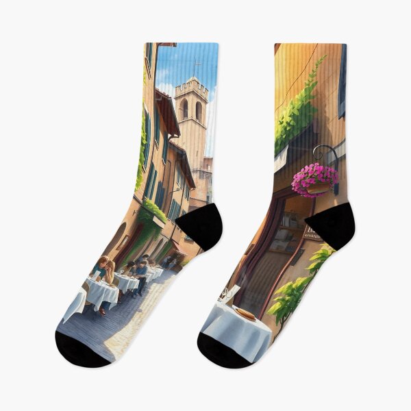Item preview, San Gimignano: Old Town Street Café Charm designed and sold by LSVart.