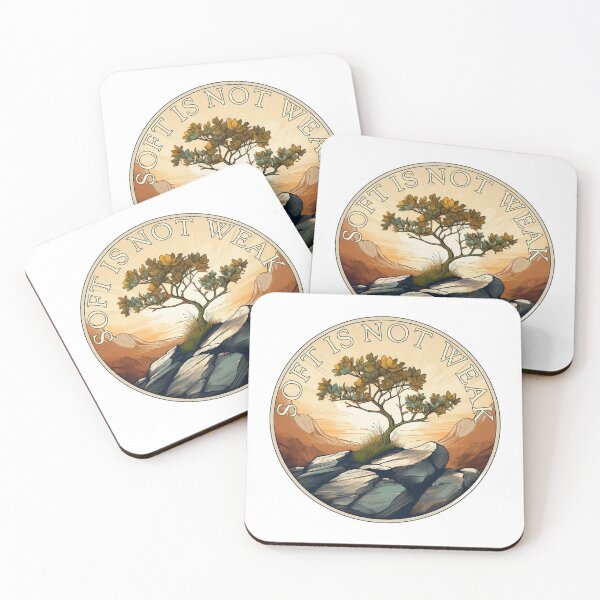 Item preview, Soft Is Not Weak – Emotional Resilience Badge designed and sold by Gnome Grove.