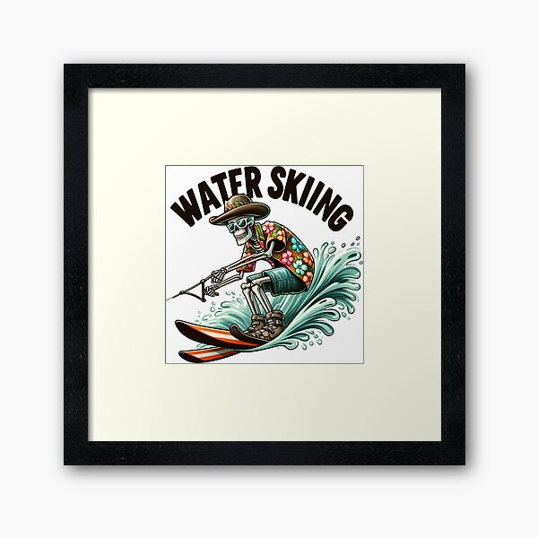 Item preview, Skeleton Water Skiing designed and sold by yunamaliskova.