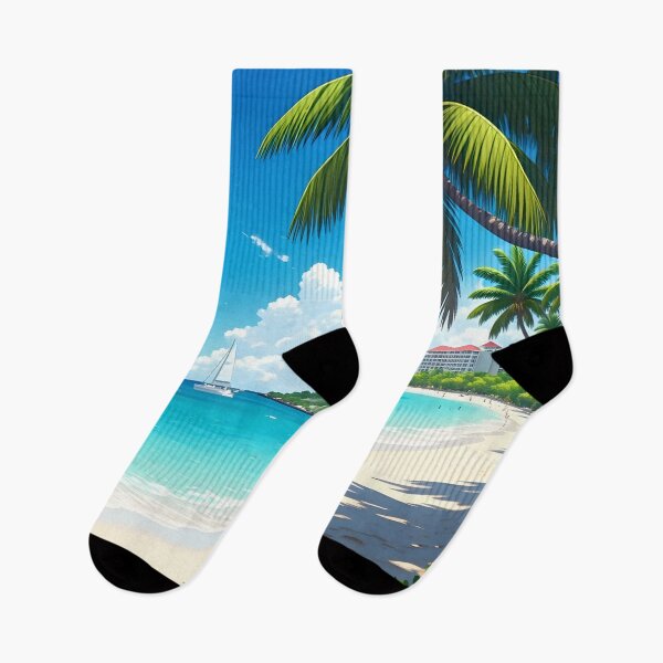 Item preview, Seven Mile Beach, Cayman Islands: Turquoise Sands and Tropical Serenity designed and sold by LSVart.