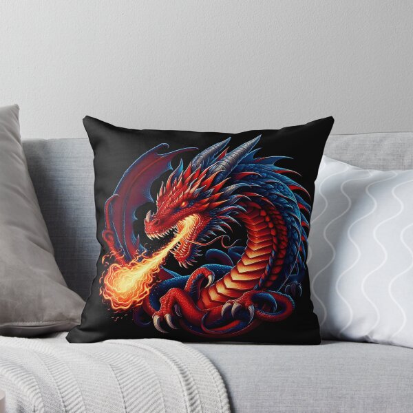 Item preview, A Dragon breathing fire! designed and sold by sks-ai-artist.