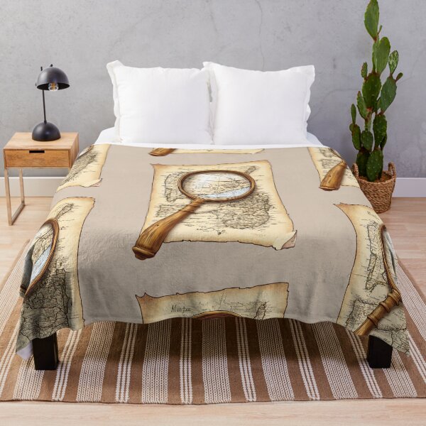 Item preview, Light Academia Aesthetic Art - Magnifying Glass on Map designed and sold by bapupa.