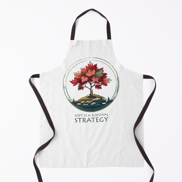 Item preview, Soft is a Survival Strategy – Botanical Tree Badge designed and sold by Gnome Grove.