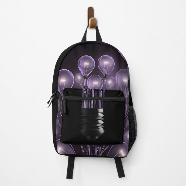 Item preview, Glowing Purple Light Bulb – 3D Innovation Concept Art designed and sold by Soul-Sparks.