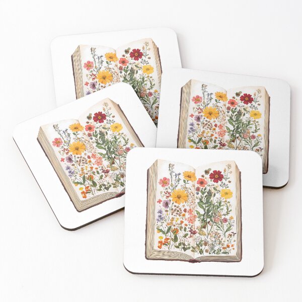 Item preview, Light Academia Aesthetic Art: Pressed Flower in Vintage Book designed and sold by bapupa.