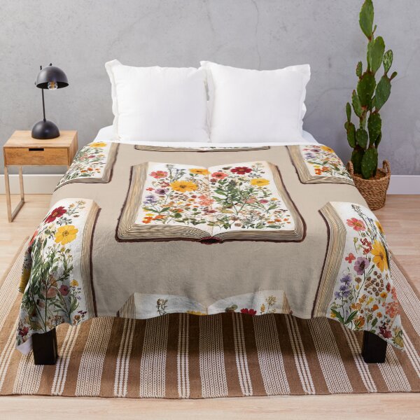 Item preview, Light Academia Aesthetic Art: Pressed Flower in Vintage Book designed and sold by bapupa.