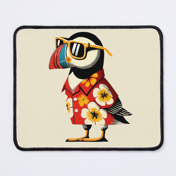 Item preview, Cool Puffin in Hawaiian Shirt and Sunglasse designed and sold by krisevansart.