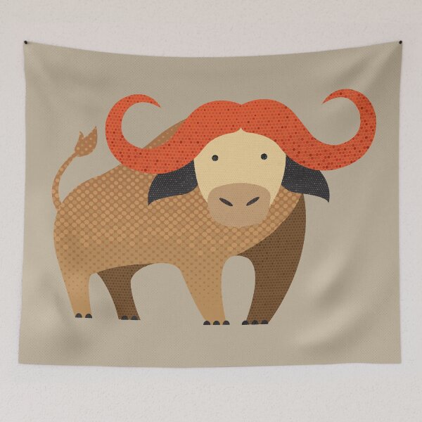 Item preview, Whimsy Cape Buffalo designed and sold by printedsparrow.