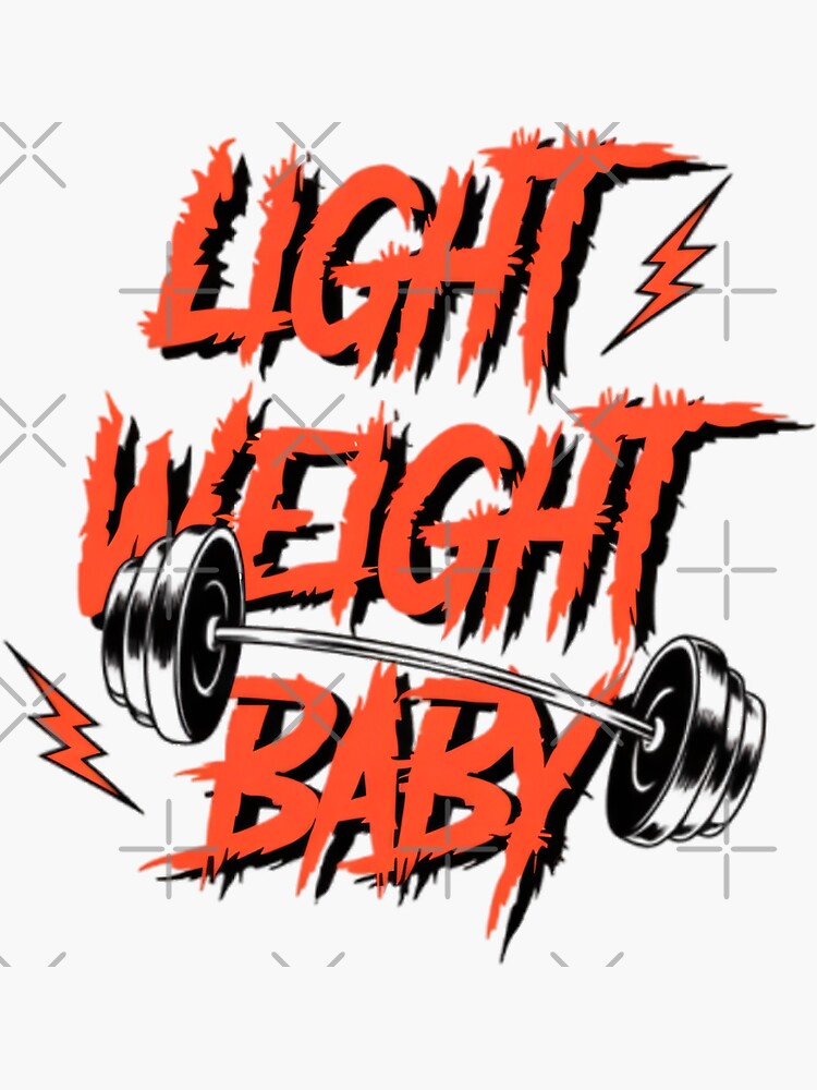 Thumbnail 3 of 3, Sticker, Light Weight BABY! designed and sold by BugiDesignArt.
