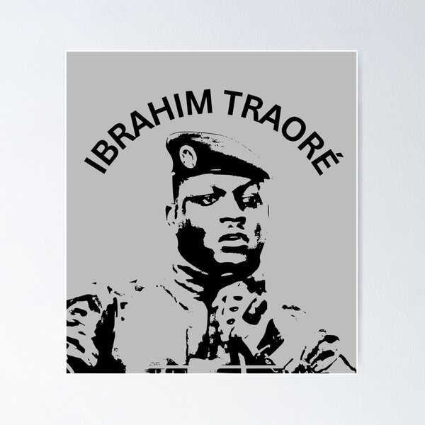 Vista previa del artículo con la obra «Ibrahim Traoré», diseñado y vendido por sourceoflife.