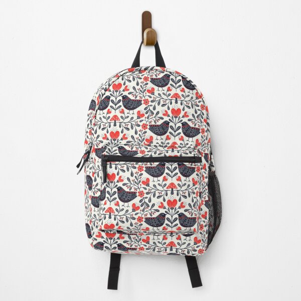 Item preview, Folk Lovebirds – Whimsical Hearts, Mushrooms & Botanicals designed and sold by OzdeBayer.