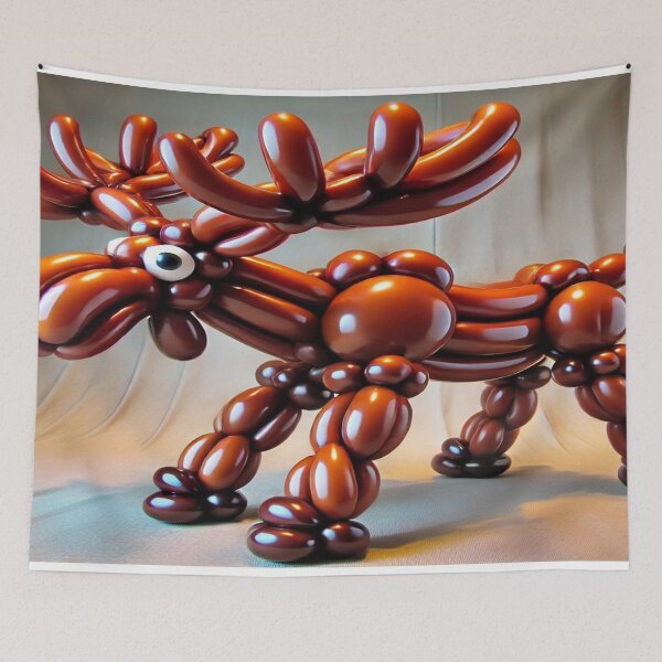 Item preview, Big Brown Moose Balloon Sculpture designed and sold by GenArtHaven.